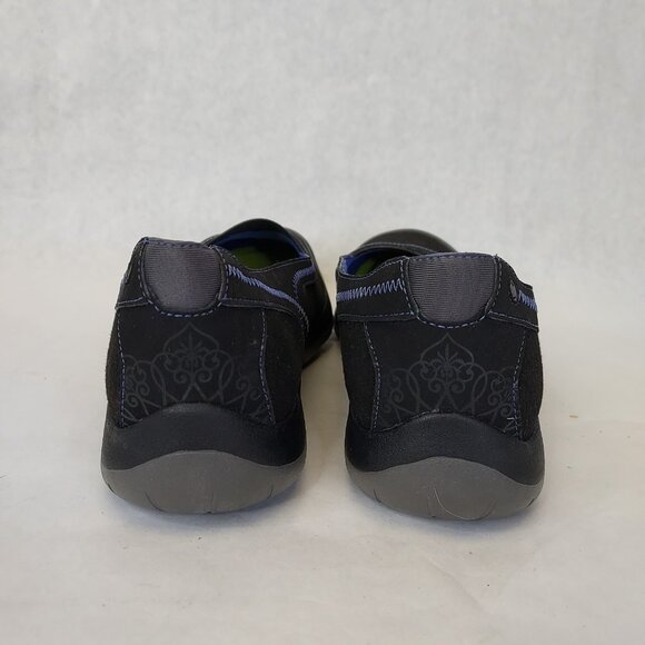 Cobb Hill FitSpa Flat Women's 7.5 Wide Pull On Shoe Black Blue Comfort Arch Supt - Picture 7 of 13